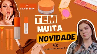 TESTEI OS LANÇAMENTOS DA MARI MARIA MAKEUP -  NOVA BASE VELVET SKIN, PÓ, CORRETIVO E MAIS