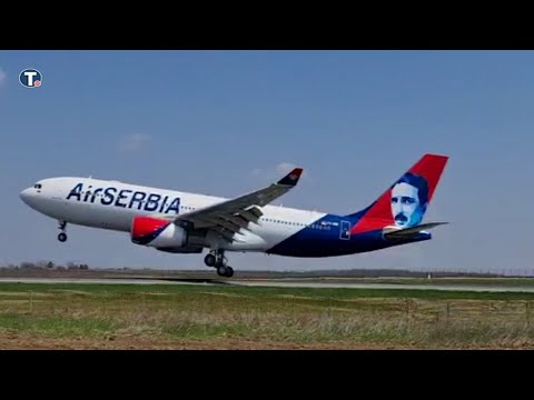 Novi avion Er Srbije s likom Nikole Tesle stigao u Beograd