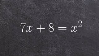 How to factor a trinomial when it is not set to zero