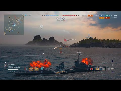 World of Warships Legends - Maass - PS5 Gameplay - No Commentary
