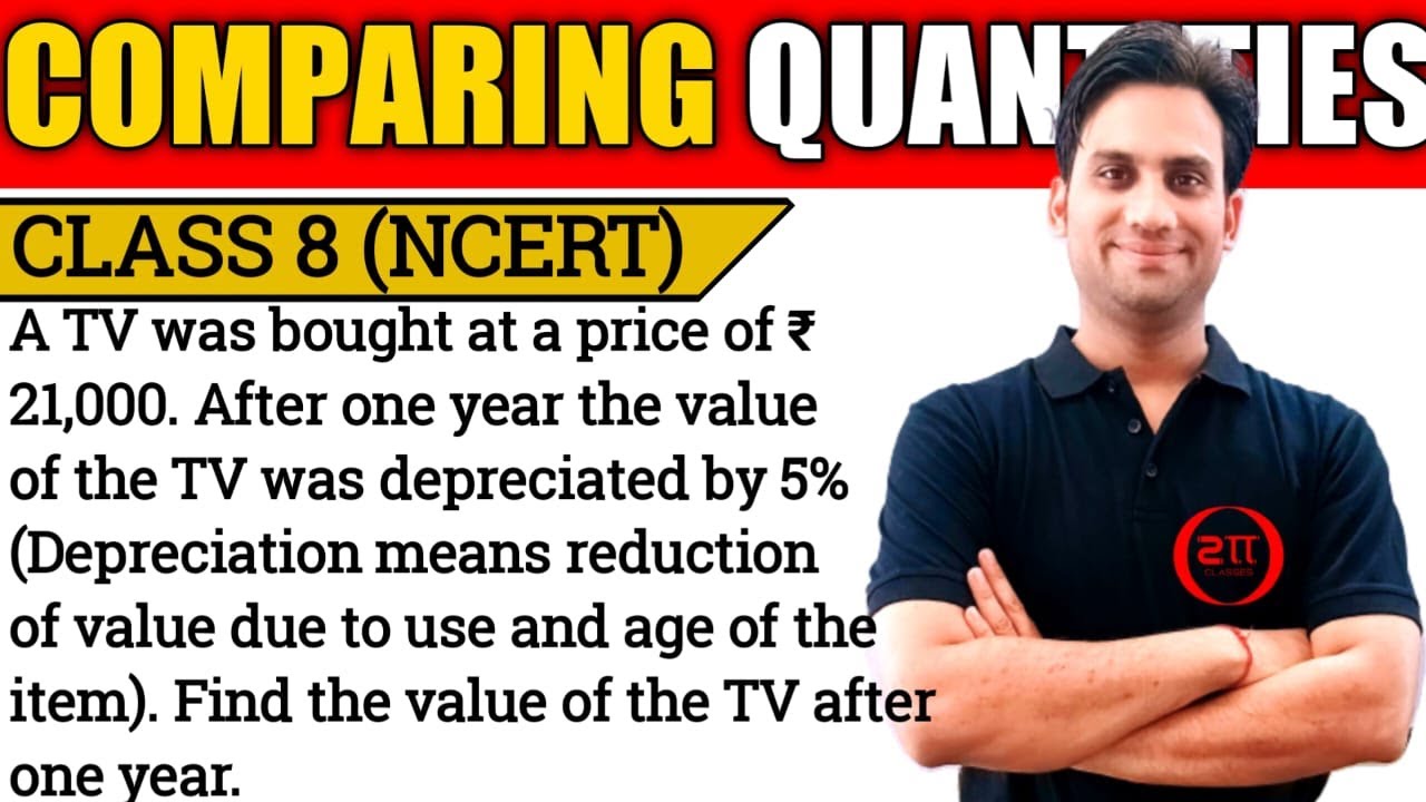 A TV was bought at a price of Rs.21,000. After one year the value of the TV was depreciated by 5%