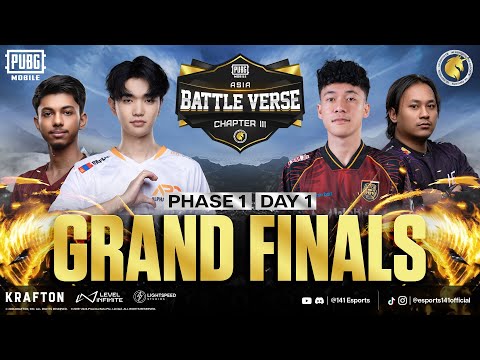 PUBGM BATTLE VERSE ASIA CHAPTER III | PHASE 1 FINALS DAY 1 | FT. #AE  #4T #HORAA #APG #DX #BOOM #DRS