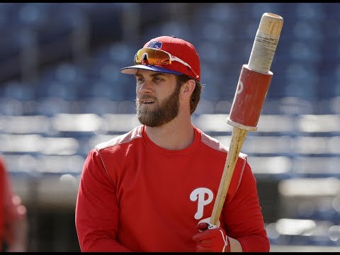 Philadelphia Phillies’ Bryce Harper visits Yankees, crushes home runs