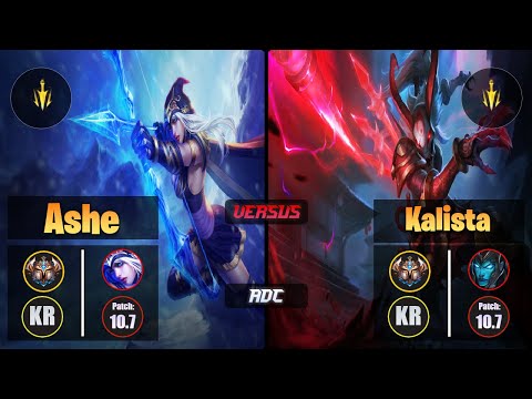 Challenger ASHE [Lethal Tempo] (ADC) VS  KALISTA - Challenger KR Patch 10.7