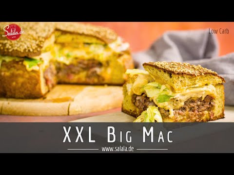 XXL Big Mac Rezept Low Carb und glutenfrei aber mit Bacon