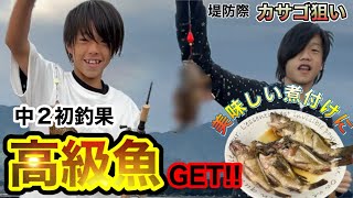 【親子釣り】初釣果で高級魚ゲット！煮付けに唸る中学生！