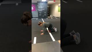 Bear crawl hold w/ band resisted fire hydrants
