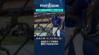 【ドジャース】大谷翔平がBPで場外弾💣 驚愕の飛距離！ #SPOTVNOWポストシーズン #shorts
