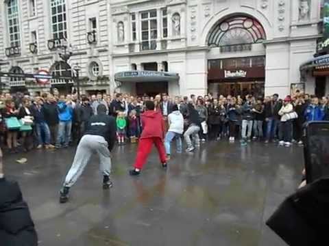 Gangnam style perfomance at Piccadilly Circus, London- 2013