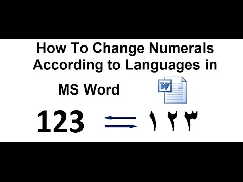 Part of a video titled How to Change English Numbers to Arabic Numbers in MS Word
