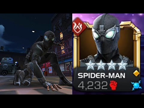 4 🌟 STEALTH SUIT SPIDER-MAN MAXED!!!//RANK UP AND GAMEPLAY//MARVEL CONTEST OF CHAMPIONS