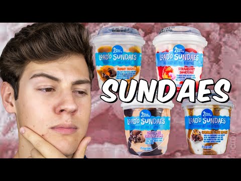 What's the Best Blue Bunny Ice Cream Sundae?? - Taste Test