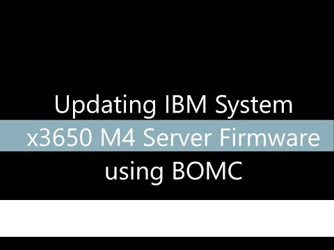 Update IBM System x3650 M4 Server Firmware using BOMC