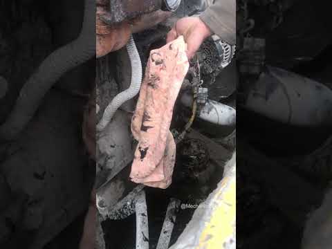 Komatsu 360-7 Engine Oil Leakage & Replacing Cooler Gasket