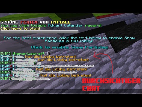 Minecraft In-game Chat DURCHSICHTIG machen