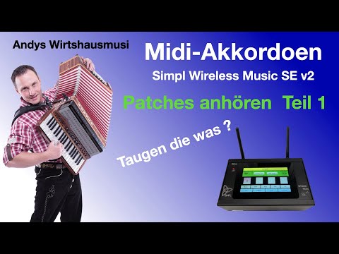 Midi Akkordeon Simpl Wireless Music SE Patches Soundboard Herzing Teil 1