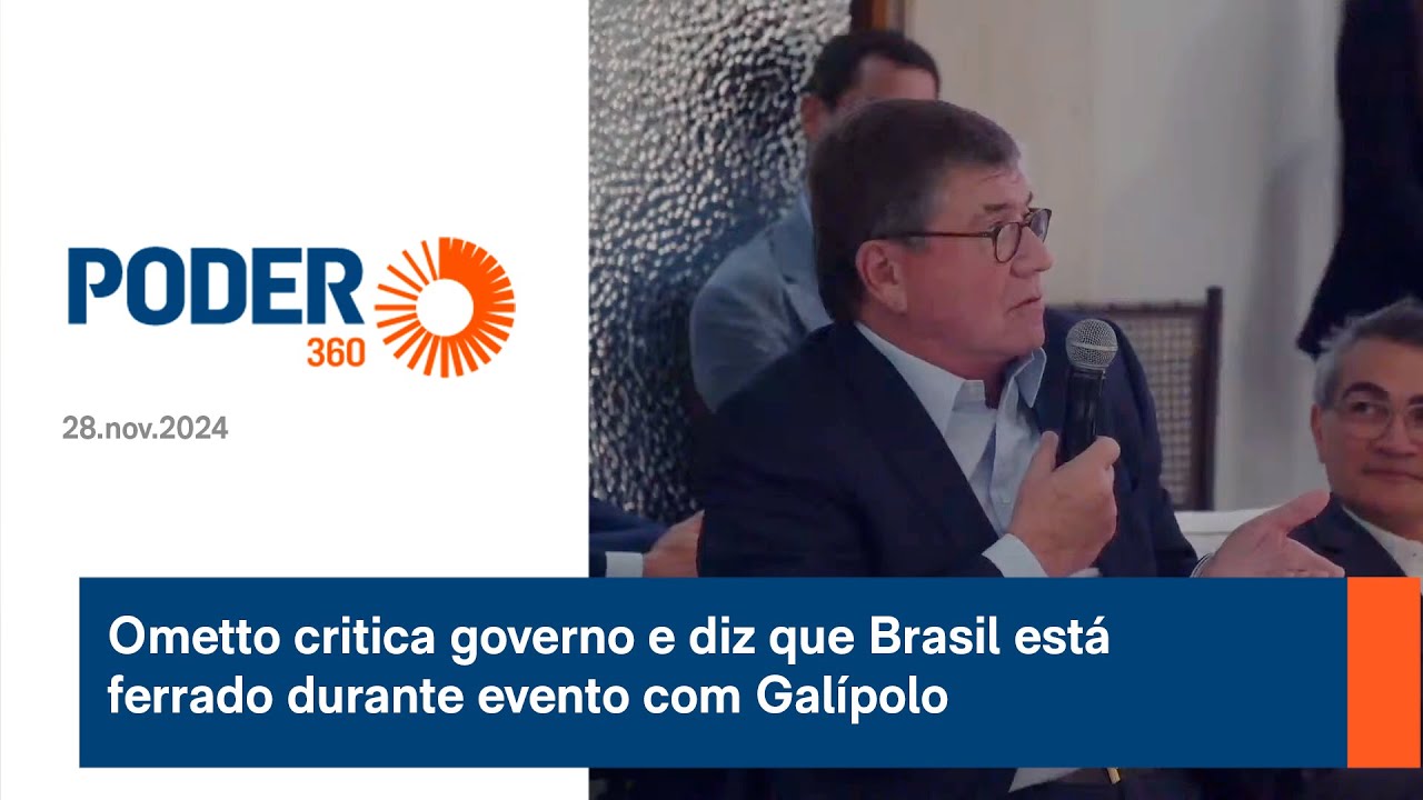 Ometto critica governo e diz que Brasil está ferrado durante evento com Galípolo