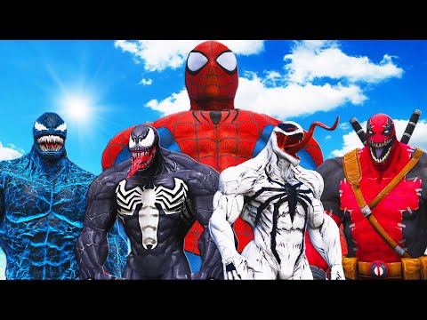 TEAM VENOM VS SPIDERMAN MUSCLE - EPIC SUPERHEROES BATTLE