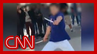 Knife-wielding teen shot at school