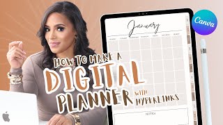 How to create a digital planner for goodnotes in Canva Today! (With Hyperlinks)