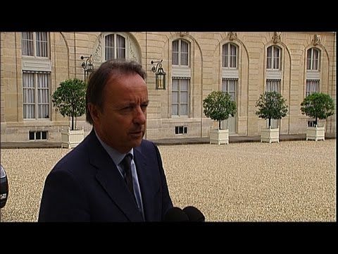 Jean-Pierre Bel reçu par François Hollande à l'Elysée