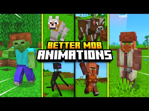 Mhavin - MORE REALISTIC MOB ANIMATIONS - Addon Better Mob Animations Minecraft PE 1.17!