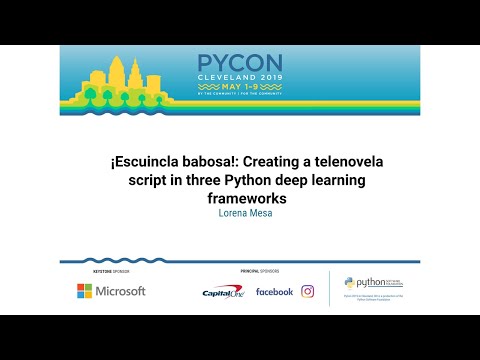 Image thumbnail for talk ¡Escuincla babosa!: Creating a telenovela script in three Python deep learning frameworks
