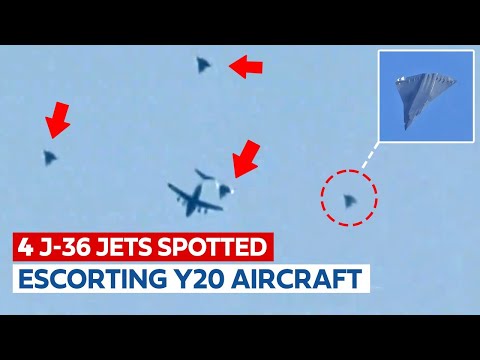 4 J-36 Jets Spotted with Y-20 Aircraft - What's REALLY Going On?