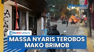 Dipukul Mundur dari Mako Brimob Kelapa Dua Depok, Massa Bakar Pospol Polsek Cimanggis