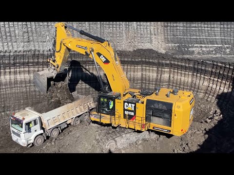 Amazing Caterpillar 6015B Excavator Loading Trucks With 2 Passes - Sotiriadis Mining Works