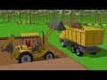 Excavator And Truck Dump Truck And Concrete Mixer Truck Street Vehicles Construction Machinery