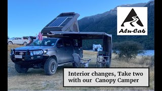 Making changes to the interior of our Alu-Cab Canopy Camper