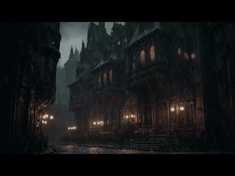 Gothic Storm in a Victorian City | Thunderstorm & Rain Sounds Inspired by Dark Fantasy Worlds