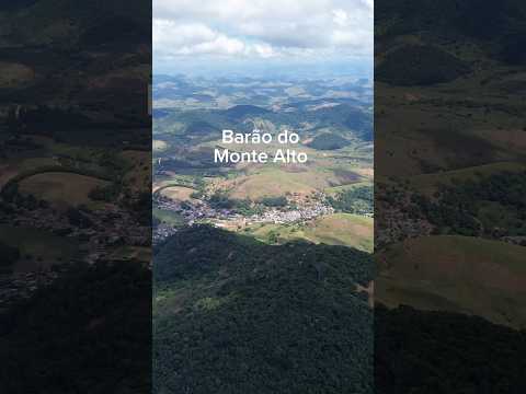 Vista da cidade de Barão do Monte Alto, do alto da Serra do Boqueirão, divisa de MG e RJ.