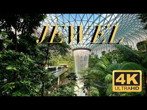 Aeroporto Jewel Changi | Terminal 1 | Caminhada | Singapura [4K]