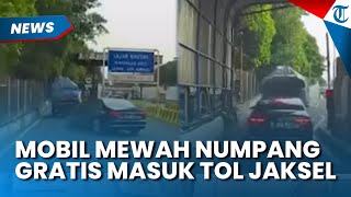 AKSI Mobil Sedan Mewah Numpang Gratis saat Masuk Tol Ampera Jaksel, Kini Diburu Polisi