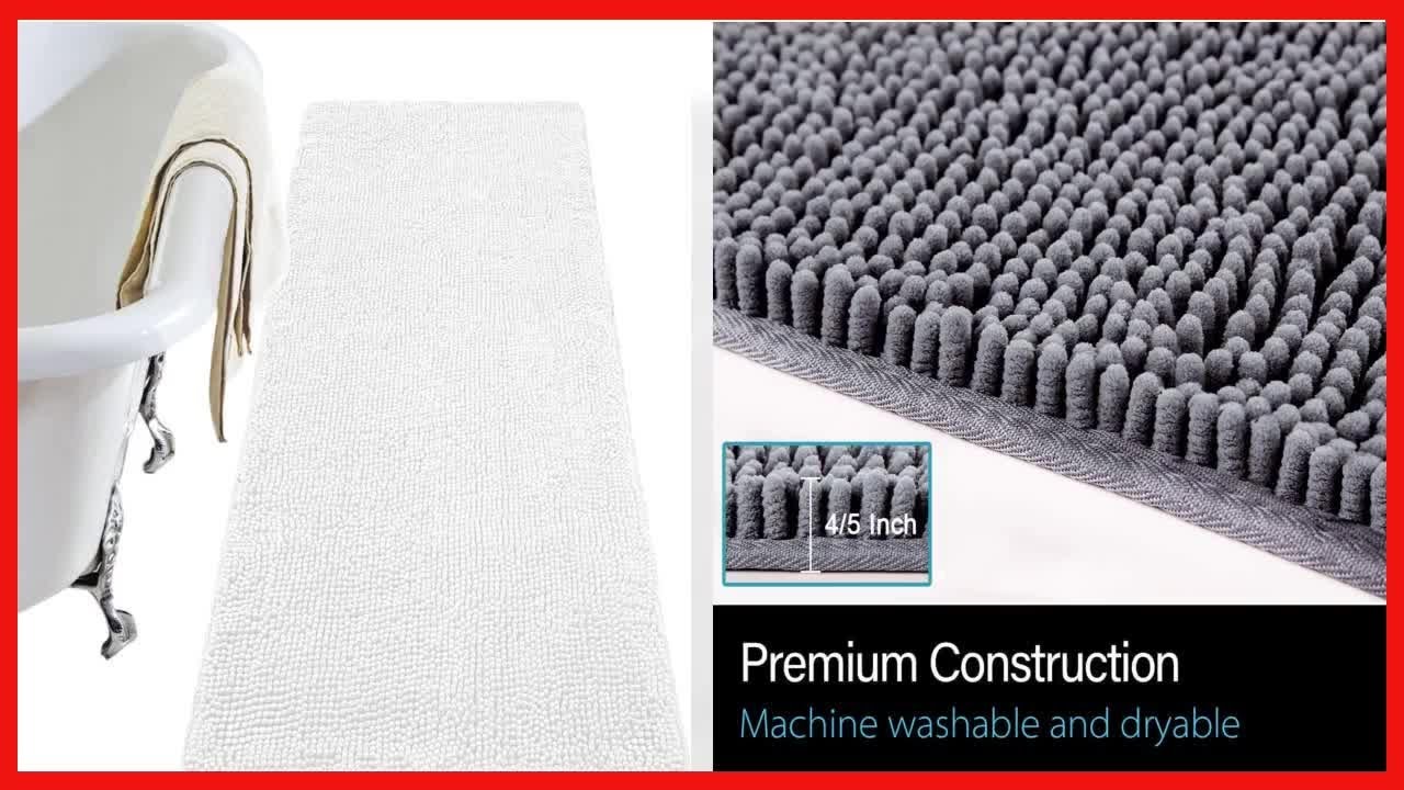 Bon produit -  LOCHAS Tapis de bain de luxe Shaggy Tapis de bain 61 x 152,4 cm, tapis de bain antidé