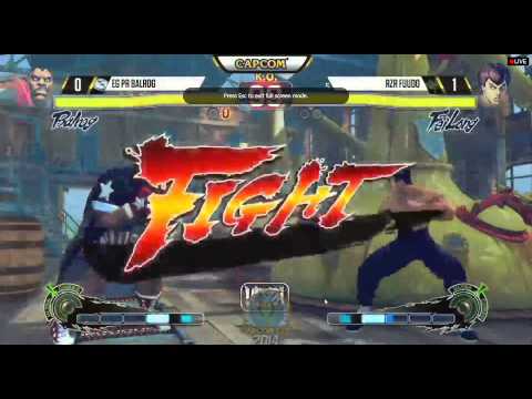 Capcom Cup USF4: PR Balrog (Boxer) vs Fuudo (Fei Long) with Twitch chat in intervals