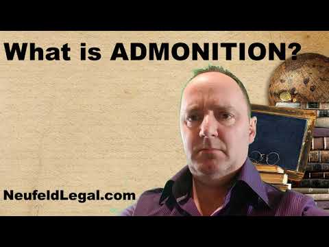 What is Admonition? [legal terminology explained]