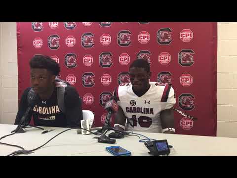 DJ Wonnum and Rashad Fenton postgame vs. Tennessee