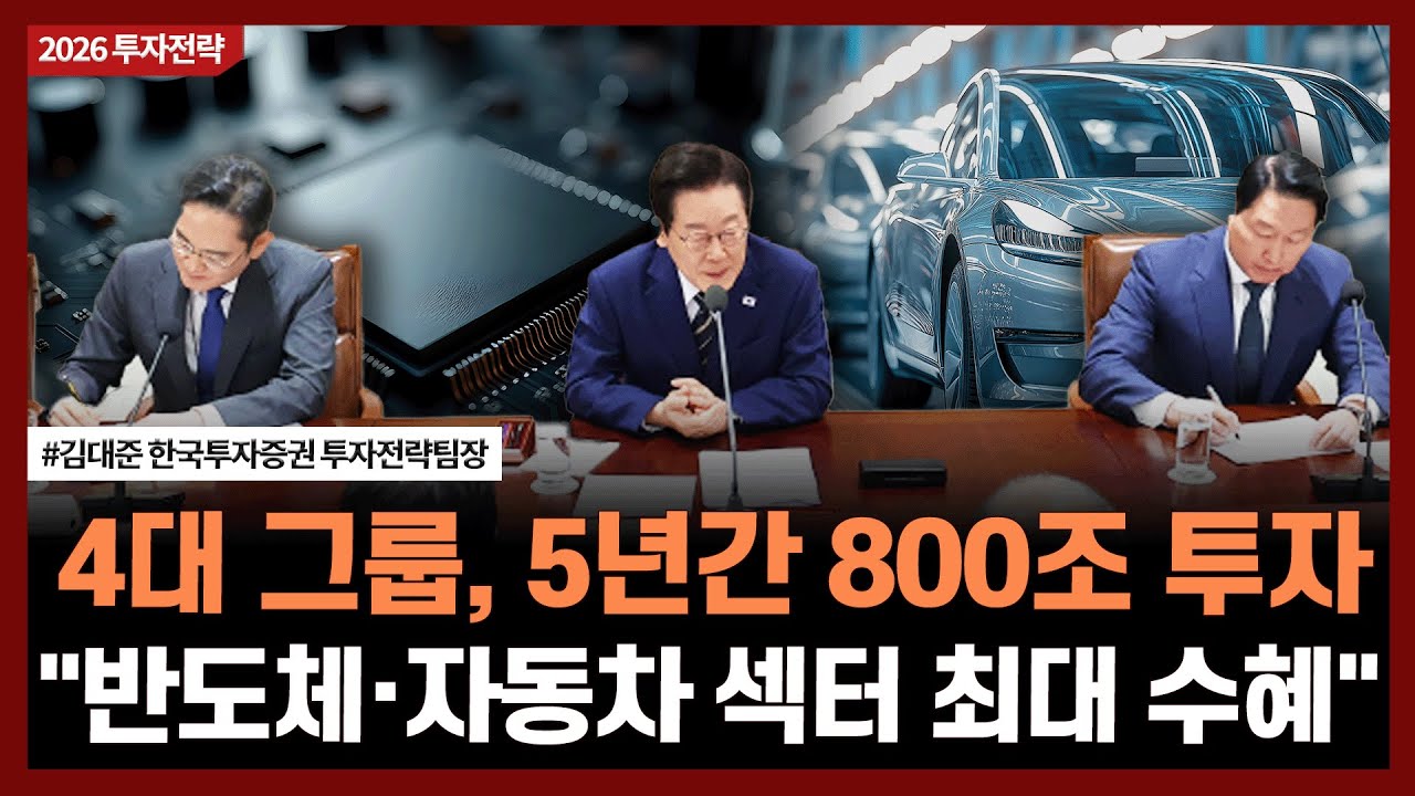4대 그룹, 5년간 800조 투자, "반도체·자동차 섹터 최대 수혜"ㅣ#삼성전자 #SK하이닉스 #LG #현대차