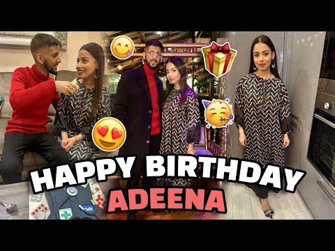 HAPPY BIRTHDAY ADEENA 🎂 A BEAUTIFUL CAKE CUT & GIVING MY GIFTS TO ADEENA 😍
