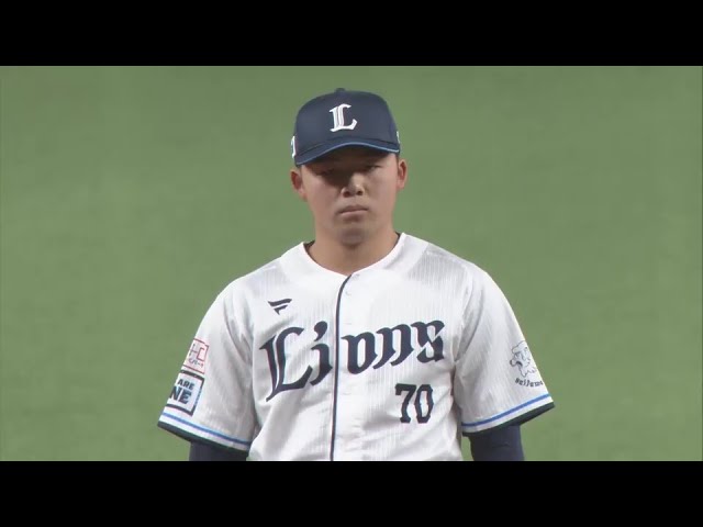 【5回表】力強い直球!! ライオンズ・豆田泰志が連続三振を奪うなど圧倒的なピッチング!!  2024年3月22日 埼玉西武ライオンズ 対 東京ヤクルトスワローズ