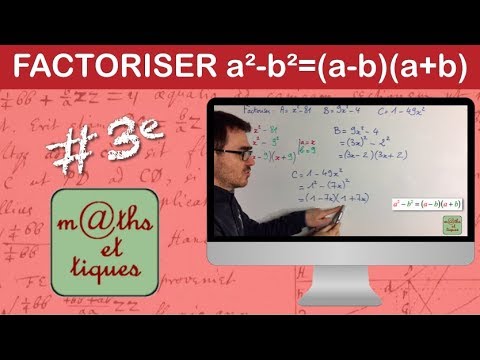 Factoriser à l'aide de l'identité remarquable a²-b²=(a-b)(a+b)