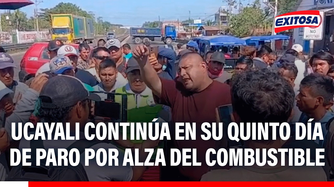 🔴🔵 Ucayali continúa en su quinto día de paro por alza de combustible