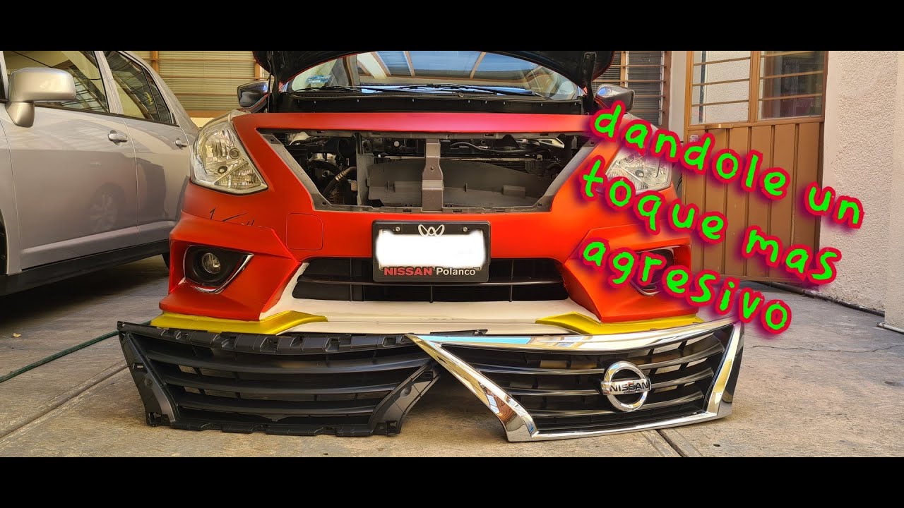 parrilla rasurada al VERSA ¡¡¡¡ahora se ve aun mas agresivo!!!