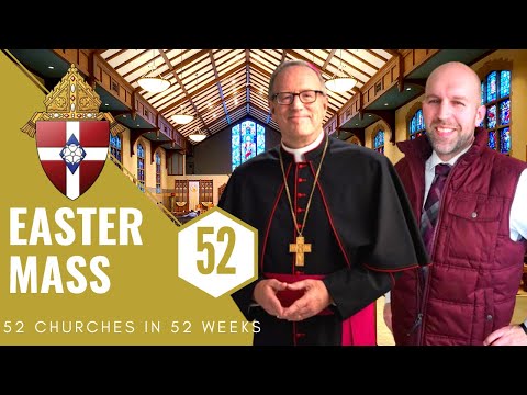 🐰 Visit to Bishop Robert Barron's EASTER Mass... Kind of...