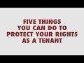 5 Things You Can Do To Protect Your Rights As A Tenant | #KCPublicWorks