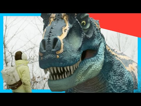 🦖 Ozraptor Dino Attacks T. Rex to Save Dana 🦕 | Dinosaurs Fight! @DinoKids