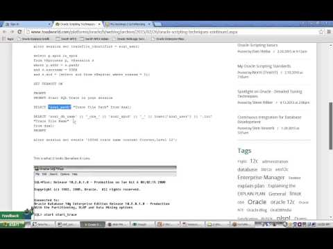 Oracle Scripting Contiued